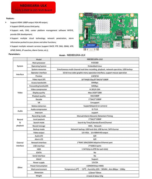 8M 4K NVR 9CH 9ch NVR H.265++ Metal box Network Video Recorder P2P For CCTV System IP Security System(N6209G-1HDD)