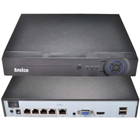 Build-In POE 4k NVR Network Video Recorder  P2P  4CH  POE NVR