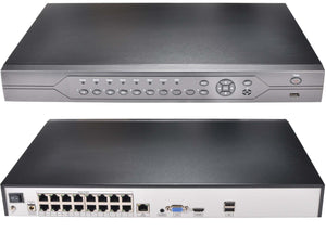 4k 16CH POE NVR Network Video Recorder H.265 System NVR Reserve Metal box
