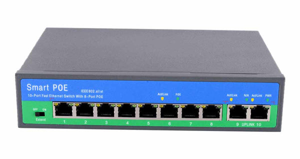Network POE switch Ethernet with 4+2/8+2ports /16+3 10/100Mbps Ports IEEE 802.3 af/at standard POE 48V output for POE camera