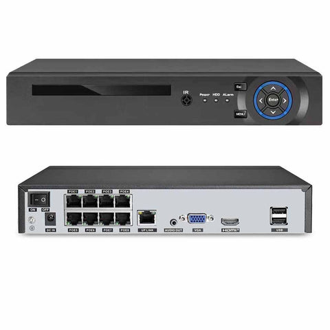 Build-In POE 4k NVR Network Video Recorder  P2P  8CH  POE NVR